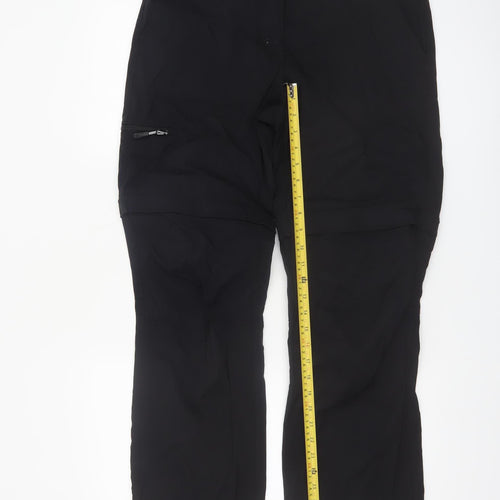 Crivit Women's Black Cargo Convertible Trousers Size 14