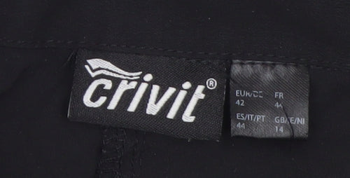 Crivit Women's Black Cargo Convertible Trousers Size 14