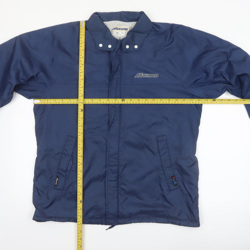 Mizuno Men's Blue Medium Windbreaker Nylon Jacket
