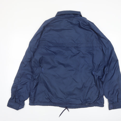 Mizuno Men's Blue Medium Windbreaker Nylon Jacket