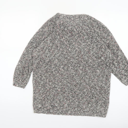 Marks and Spencer Women’s Grey Chunky-Knit Pullover Jumper Size 14
