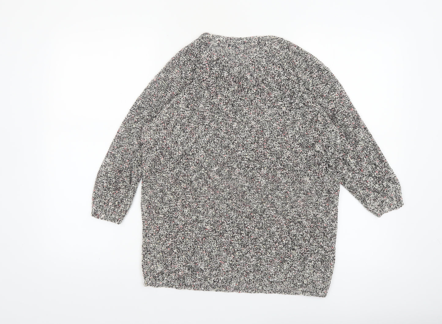 Marks and Spencer Women’s Grey Chunky-Knit Pullover Jumper Size 14