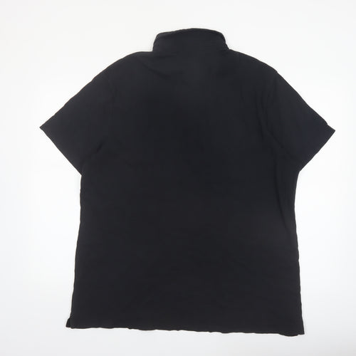 Orvis Men's Black 2XL Classic Cotton Short Sleeve Polo Shirt