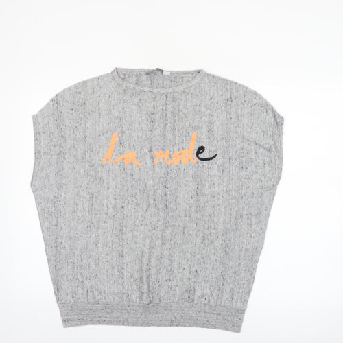 Mint Velvet Women's Grey Crew Neck Pullover Jumper Size L