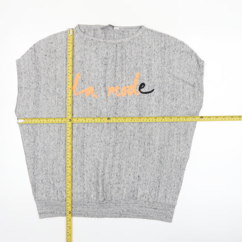 Mint Velvet Women's Grey Crew Neck Pullover Jumper Size L
