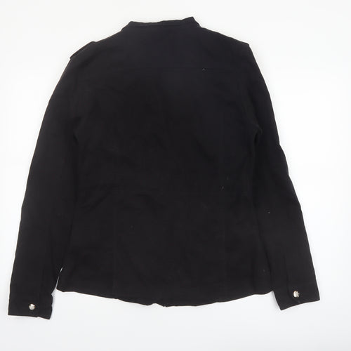 Noroze Women's Black Military Style Cotton Jacket UK 12