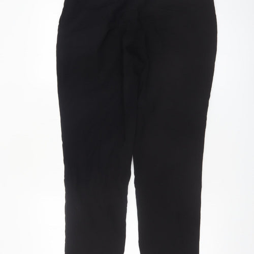 Oasis Women’s Black Slim Fit Cropped Trousers Size 14