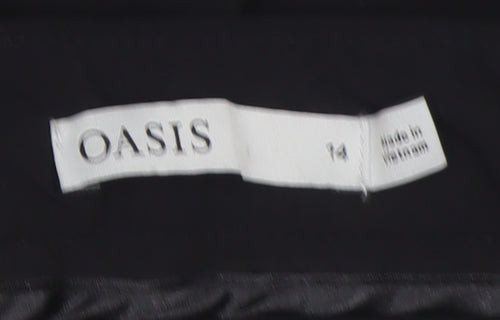 Oasis Women’s Black Slim Fit Cropped Trousers Size 14