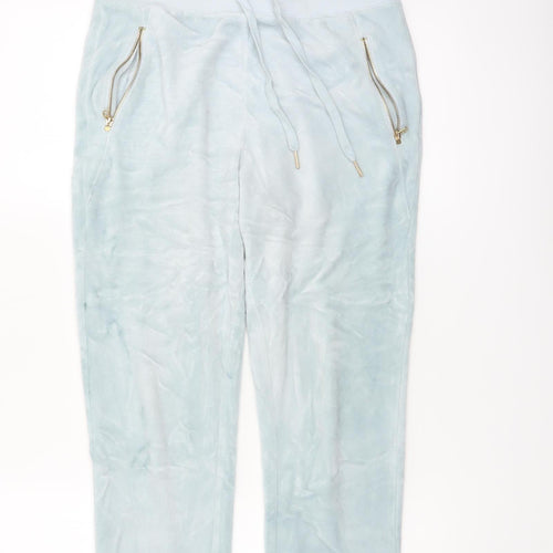 Juicy Couture Women's Blue Velour Jogger Trousers XS