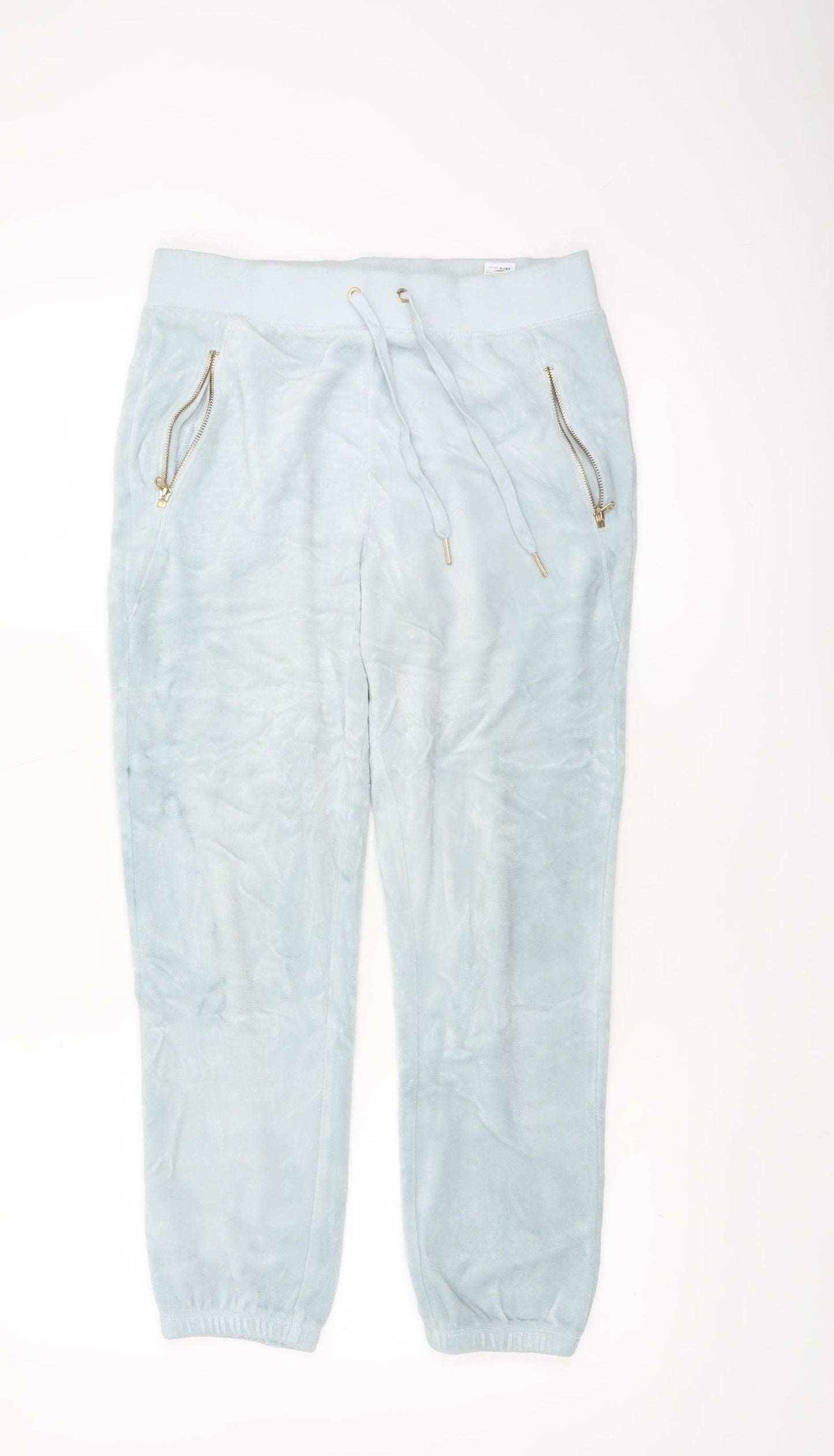 Juicy Couture Women's Blue Velour Jogger Trousers XS