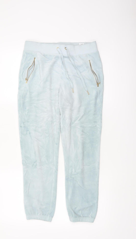 Juicy Couture Women's Blue Velour Jogger Trousers XS