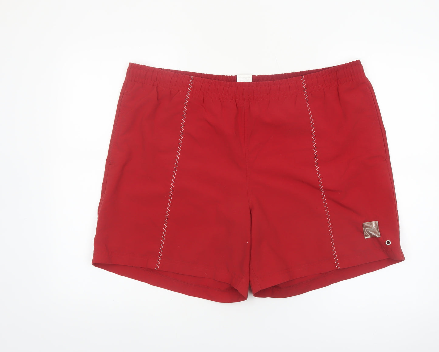 Adidas Men's Red Swim Shorts Size L Quick Dry Polyester