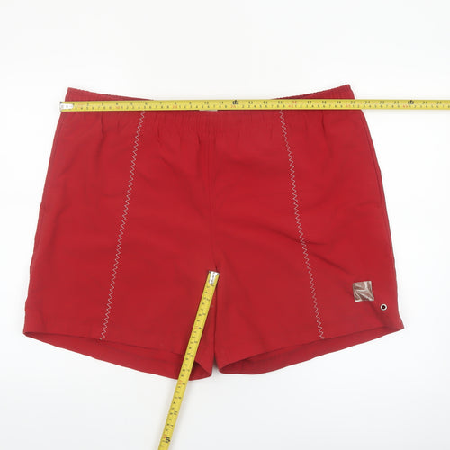Adidas Men's Red Swim Shorts Size L Quick Dry Polyester