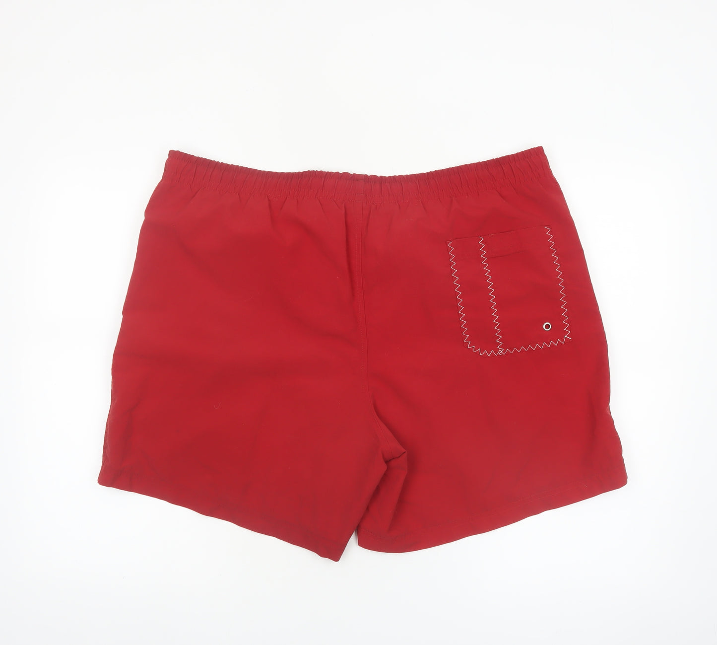 Adidas Men's Red Swim Shorts Size L Quick Dry Polyester