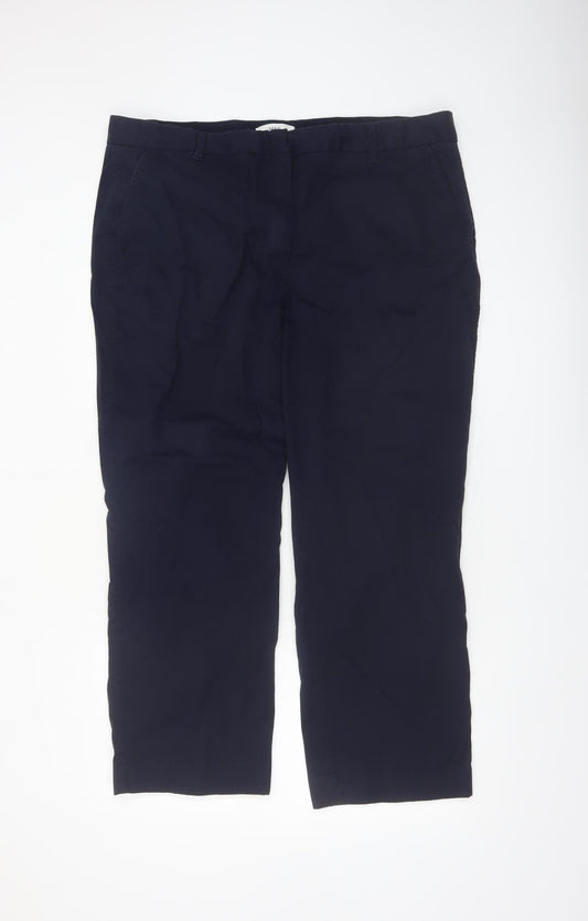 Marks and Spencer Women’s Blue Chino Trousers Size 20 Short