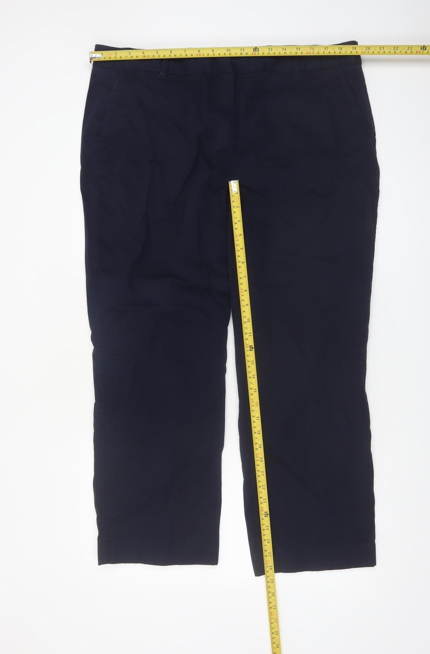 Marks and Spencer Women’s Blue Chino Trousers Size 20 Short