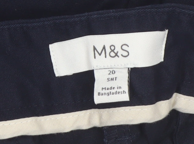 Marks and Spencer Women’s Blue Chino Trousers Size 20 Short