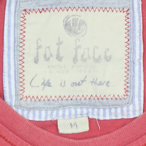 Fat Face Men's Red Graphic Cotton T-Shirt M Short Sleeve