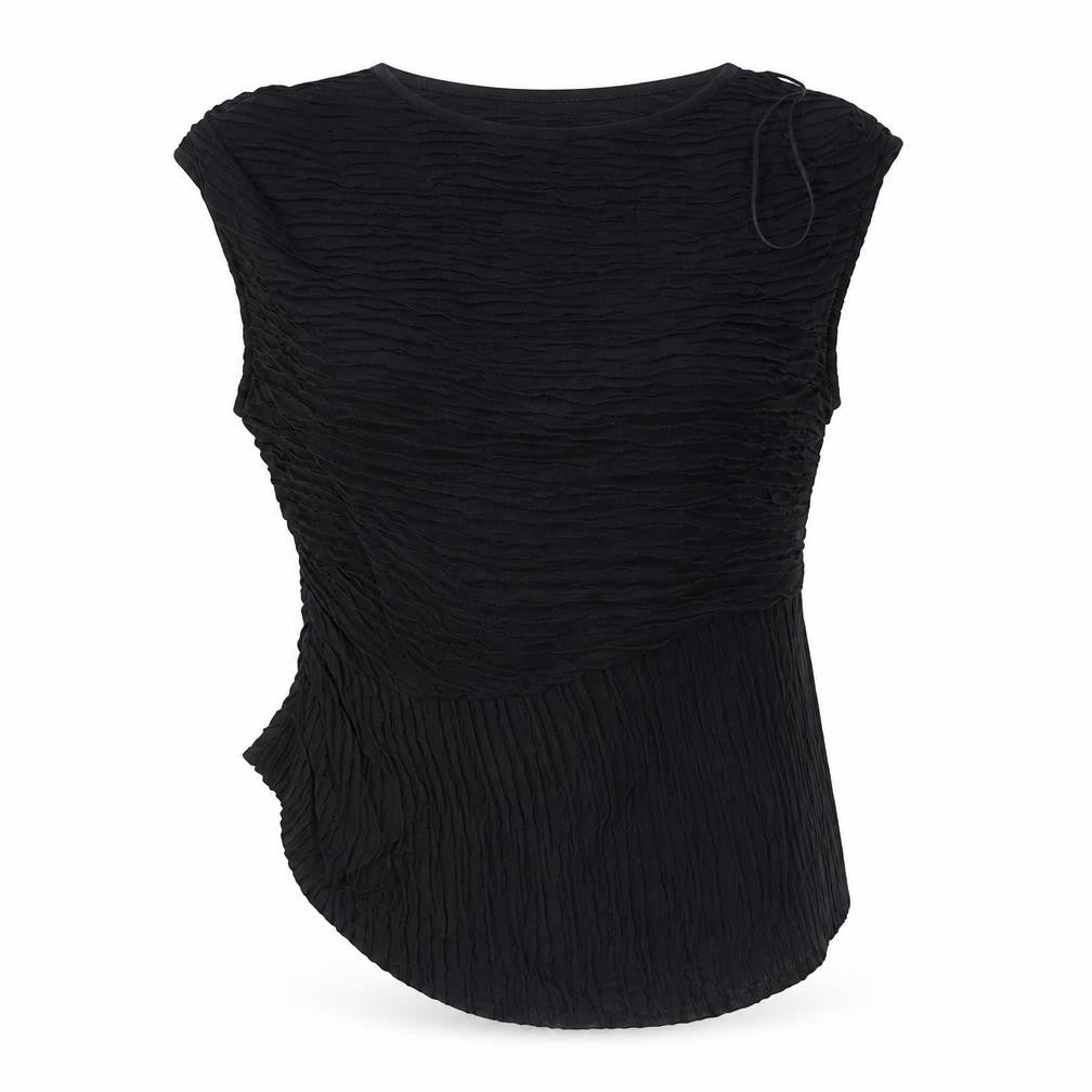 Front view of Marks & Spencer Women’s Black Lyocell Tunic Blouse, size UK 12