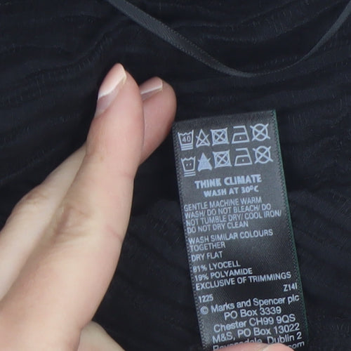 Marks and Spencer Women’s Black Lyocell Tunic Blouse Size 12
