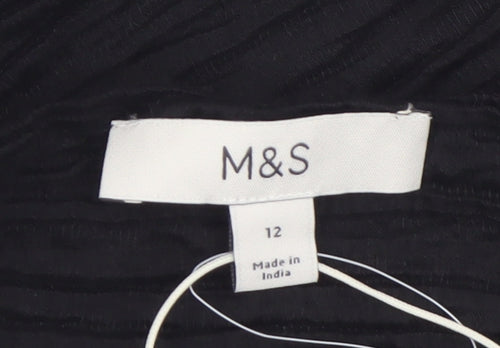 Marks and Spencer Women’s Black Lyocell Tunic Blouse Size 12