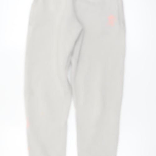 Gym King Womens Grey Jogger Trousers Size 8 Elastic Waist Cuffed Bottoms