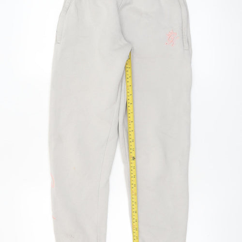 Gym King Womens Grey Jogger Trousers Size 8 Elastic Waist Cuffed Bottoms