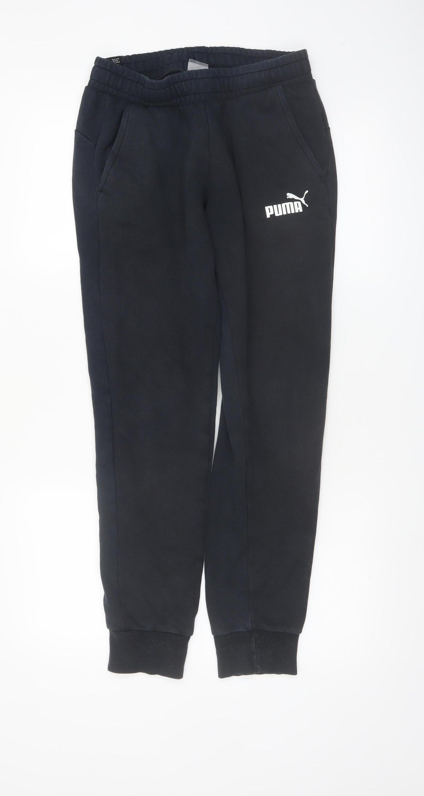 Puma Womens Black Jogger Sweatpants Small Cotton Blend Casual