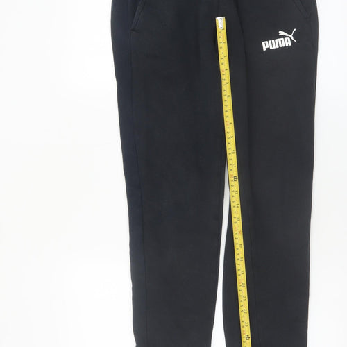 Puma Womens Black Jogger Sweatpants Small Cotton Blend Casual
