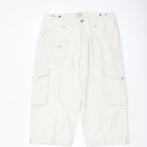 CAT Women’s Ivory Cargo Shorts Size 14 Cotton Lightweight Outdoor