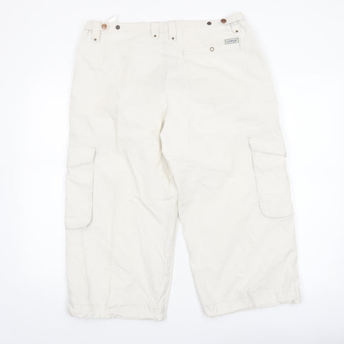 CAT Women’s Ivory Cargo Shorts Size 14 Cotton Lightweight Outdoor
