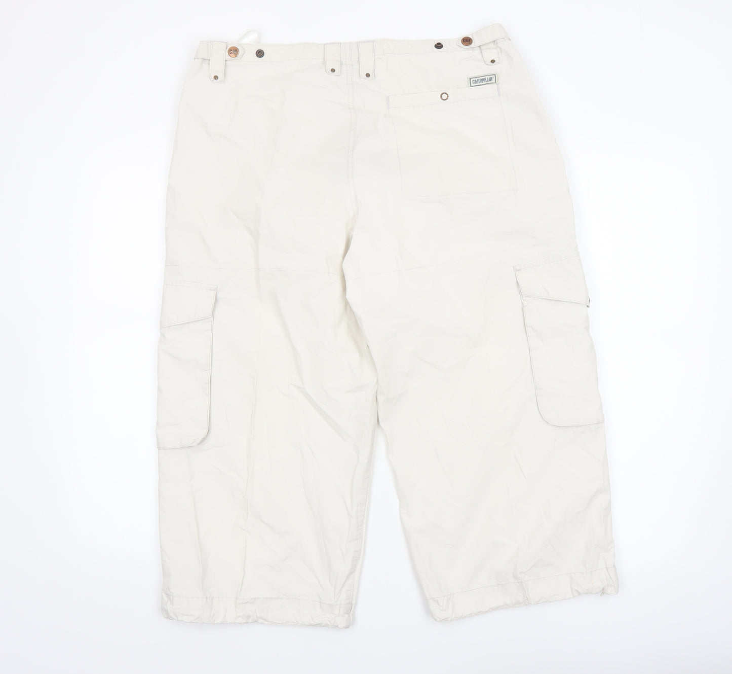 CAT Women’s Ivory Cargo Shorts Size 14 Cotton Lightweight Outdoor