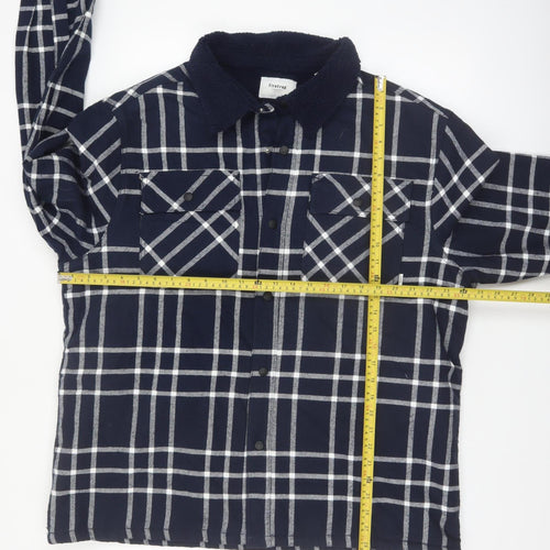 Firetrap Men's Blue Check Flannel Shirt Jacket XL