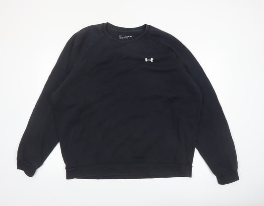 Under Armour Men Black 2XL Pullover Fleece Sweatshirt