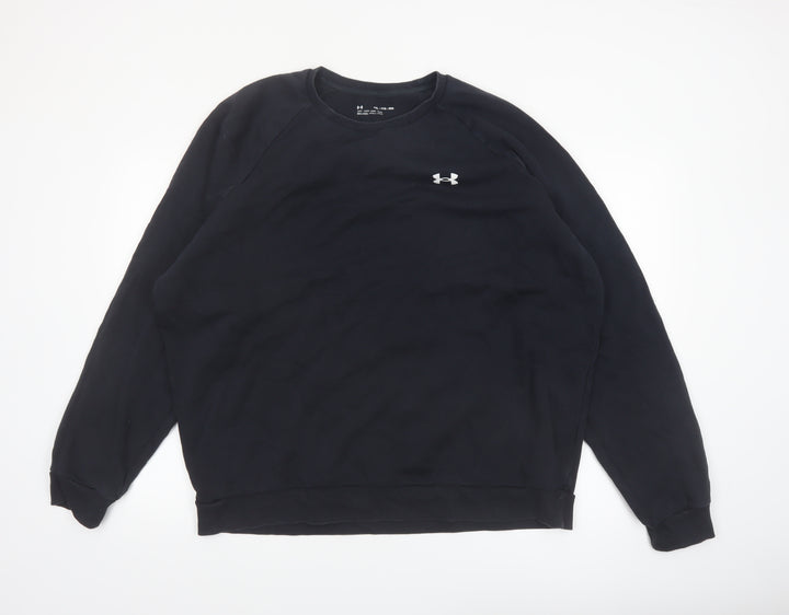 Under Armour Men Black 2XL Pullover Fleece Sweatshirt
