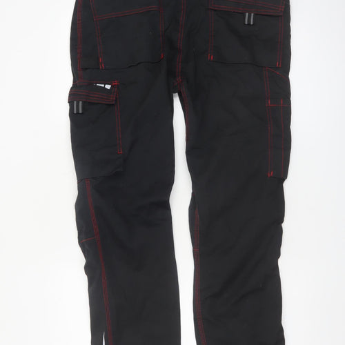 Dickies Men's Black Work Cargo Trousers 38R Cotton Blend
