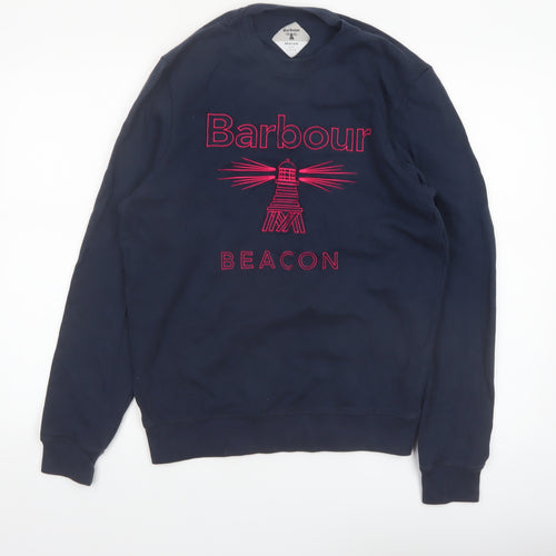 Barbour Beacon Men's Blue Cotton Pullover Sweatshirt Size S