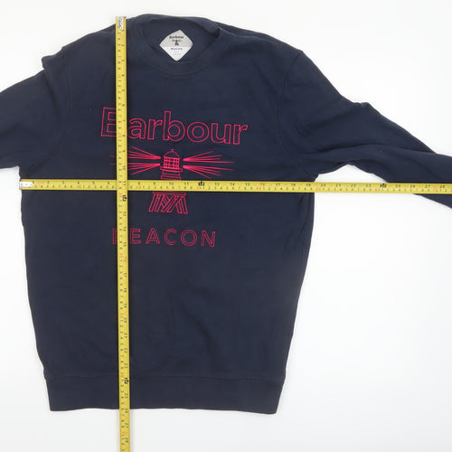 Barbour Beacon Men's Blue Cotton Pullover Sweatshirt Size S