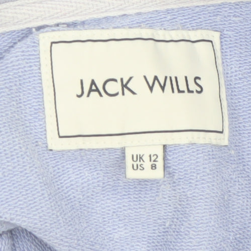 Jack Wills Women Lilac 1/4 Zip Pullover Sweatshirt UK 12
