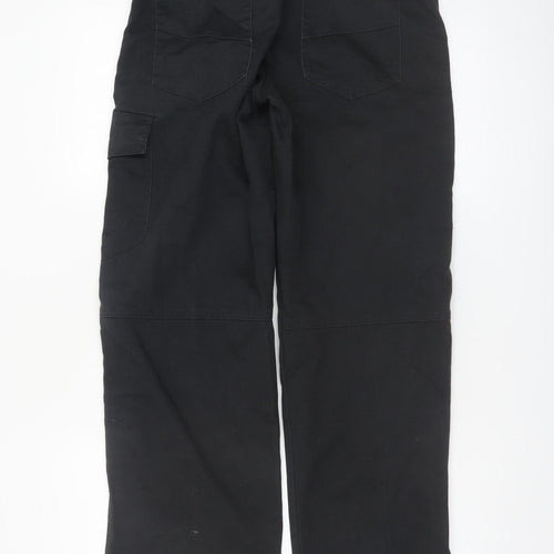 Dickies Womens Black Cargo Workwear Trousers Size 10 Regular