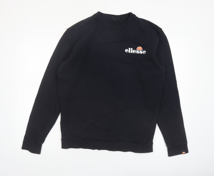 Ellesse Men's Black Crew Neck Pullover Sweatshirt M