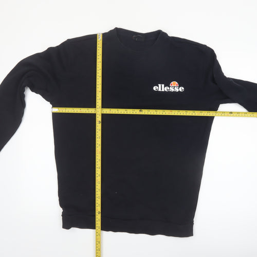 Ellesse Men's Black Crew Neck Pullover Sweatshirt M