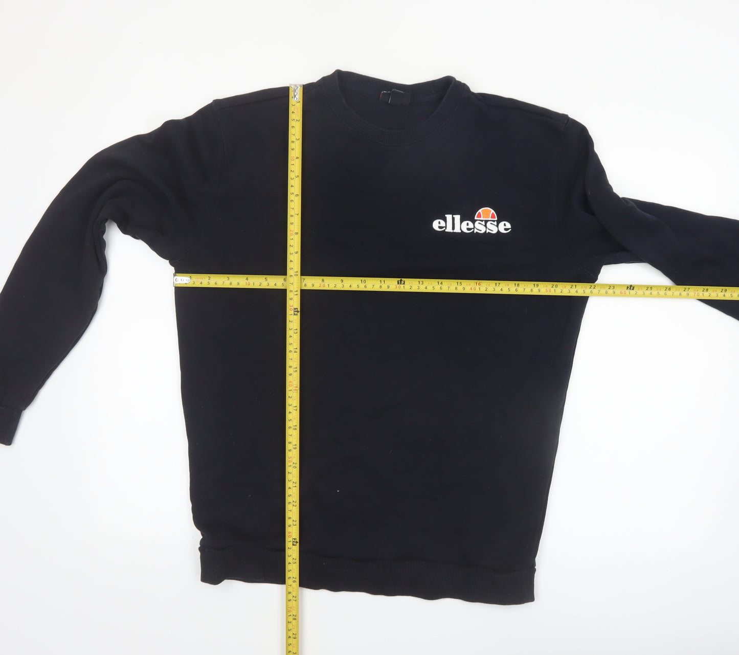 Ellesse Men's Black Crew Neck Pullover Sweatshirt M