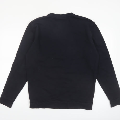 Ellesse Men's Black Crew Neck Pullover Sweatshirt M