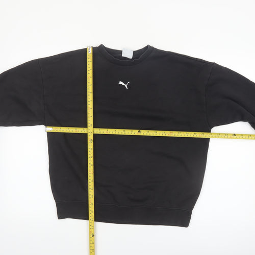 Puma Women Black XS Crew Neck Cotton Blend Sweatshirt