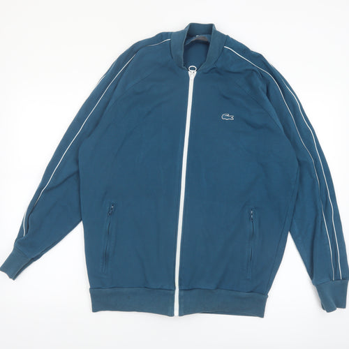 Lacoste Men's Blue Bomber Jacket Size L Zip-Up Lightweight