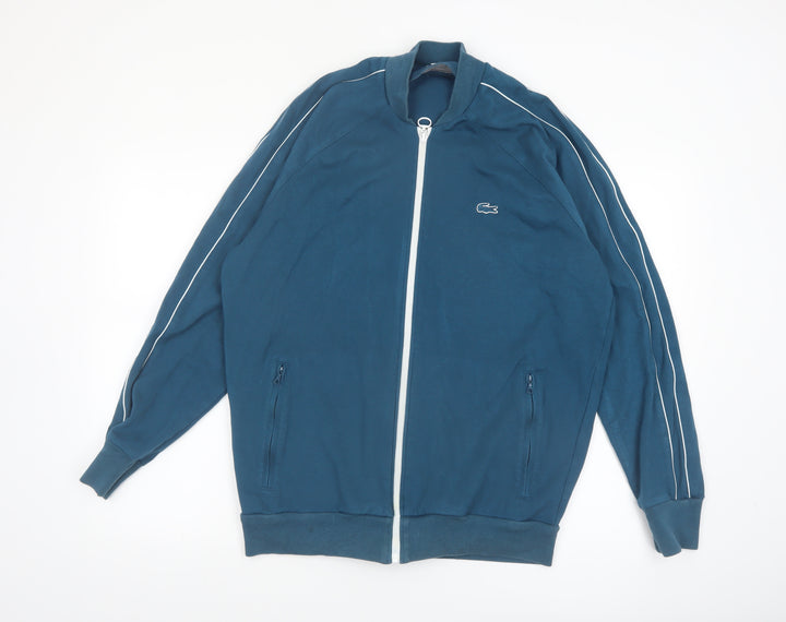 Lacoste Men's Blue Bomber Jacket Size L Zip-Up Lightweight