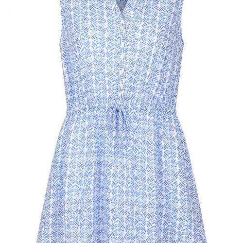 GAP Women Blue Geometric Sleeveless Shirt Dress XL Casual