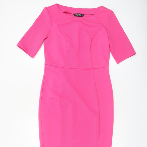 Dorothy Perkins Women’s Pink Bodycon Knee Length Dress Size 18