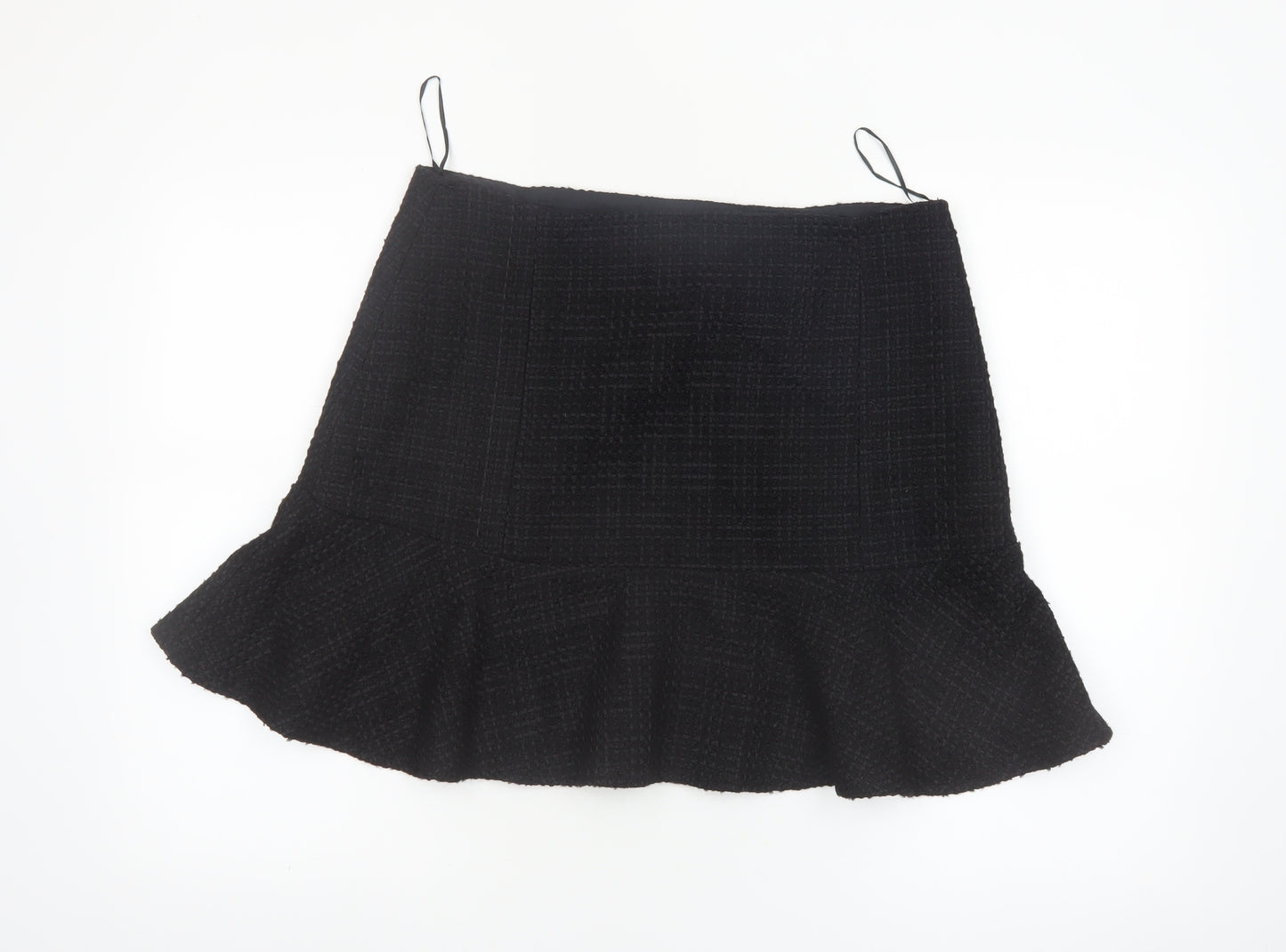 Phase Eight Women’s Black Tweed Button Trumpet Skirt UK 14